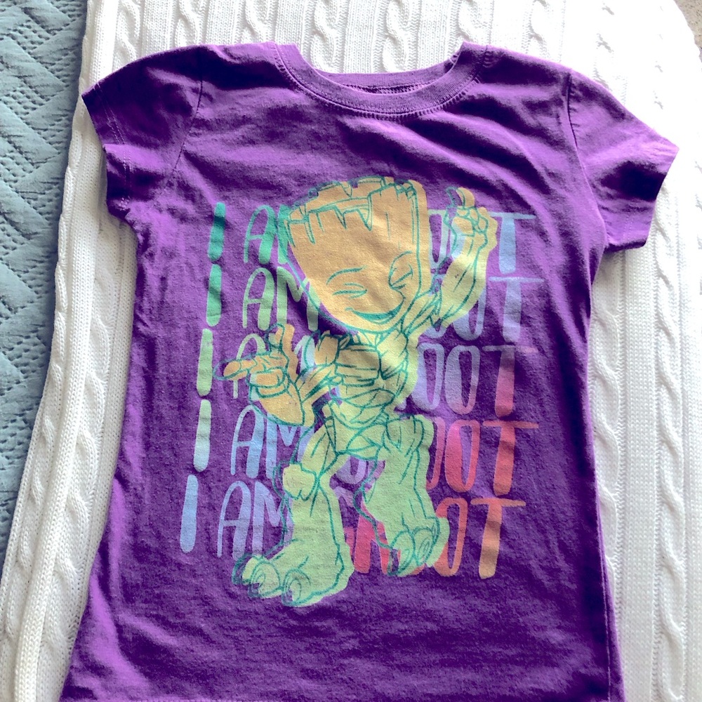 Dancing baby Groot tee. Girls size small